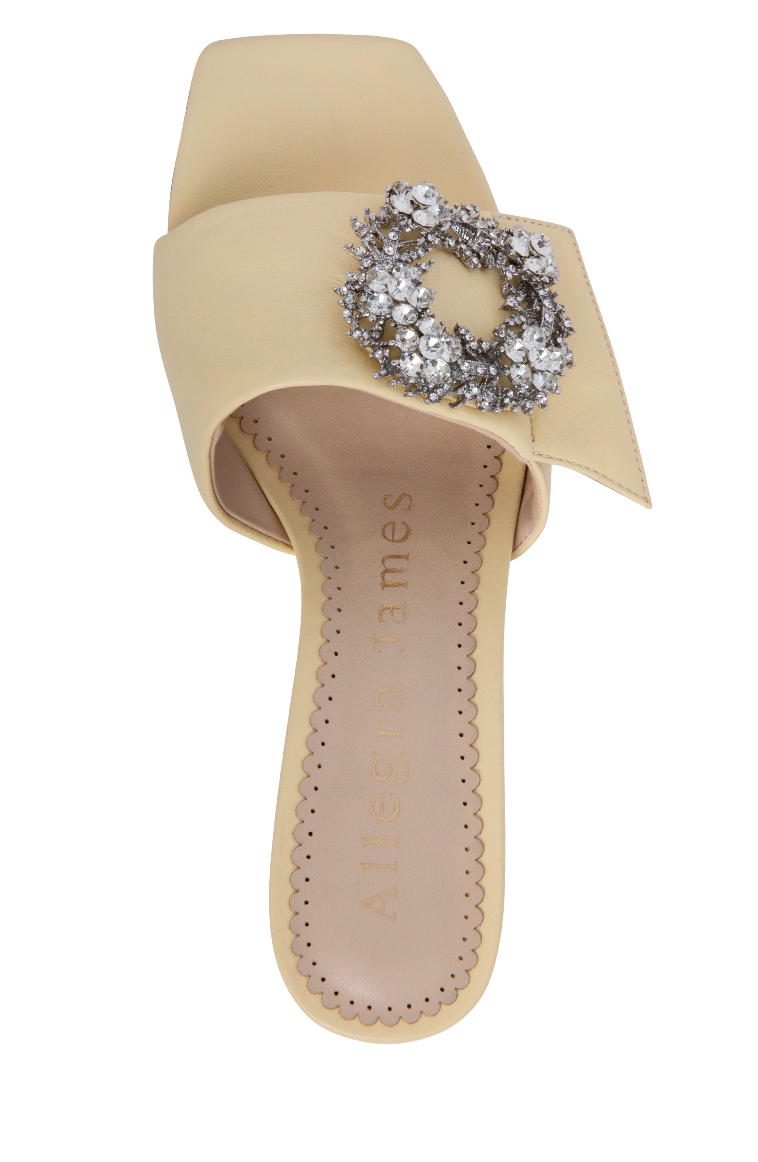 Harper yellow leather mule