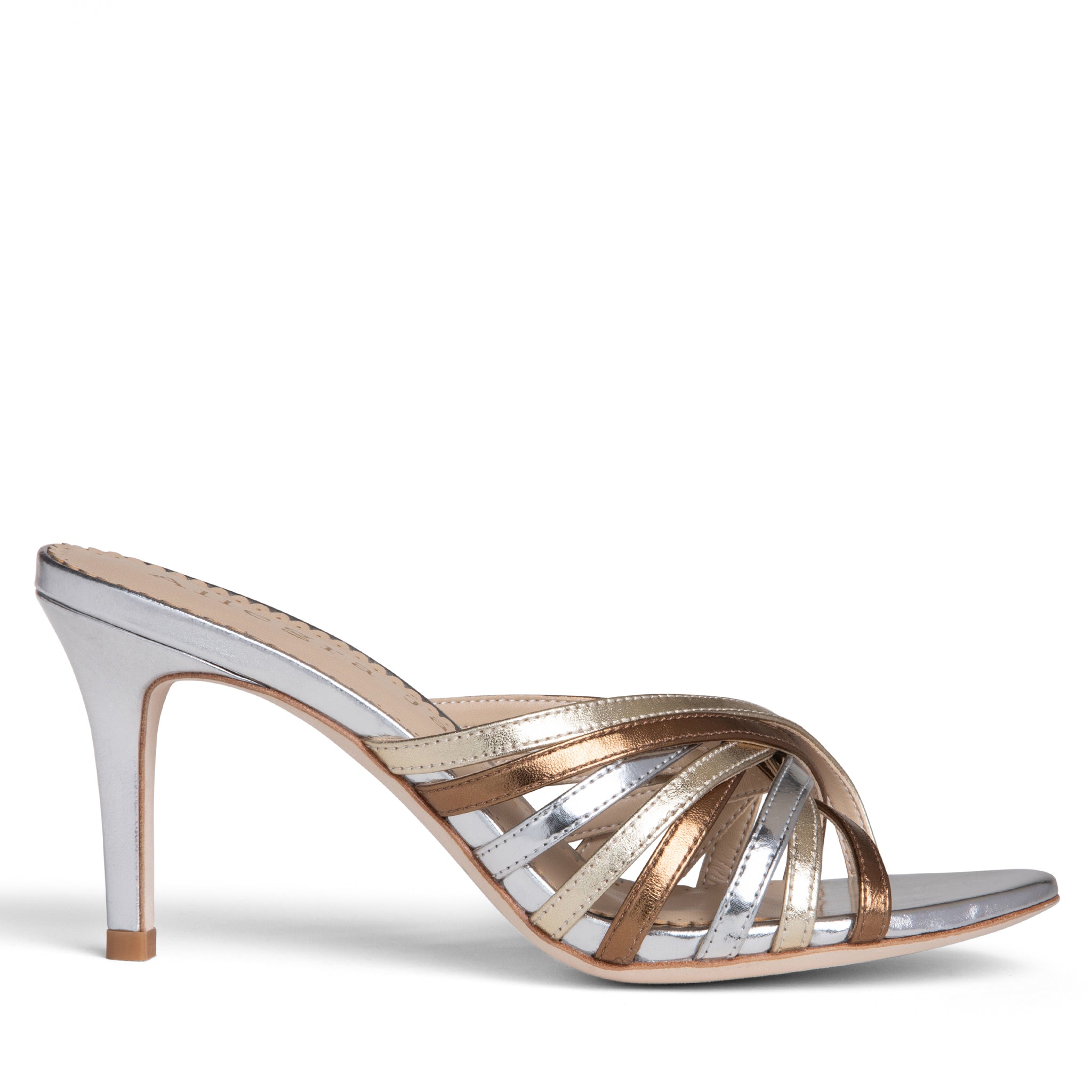 Lili Silver Leather Sandal