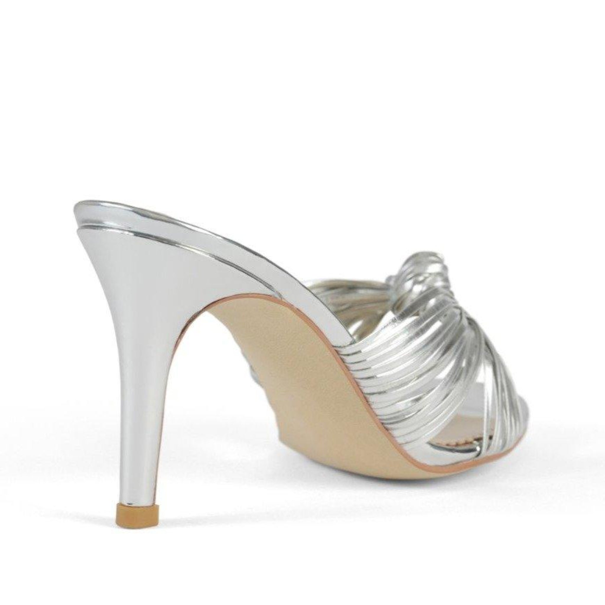 Marly in silver strappy vegan leather