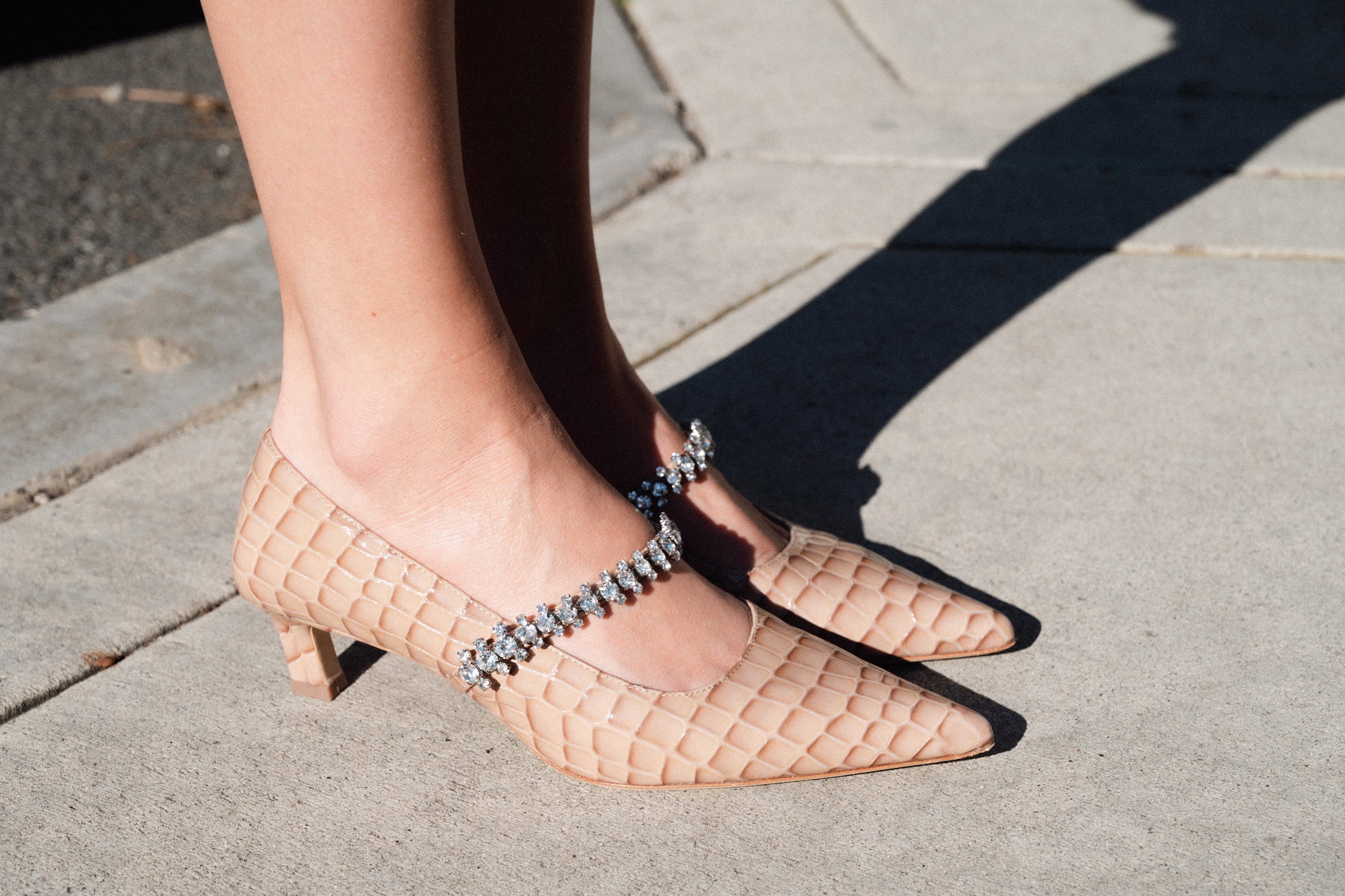 Antonella Embossed Leather Pump
