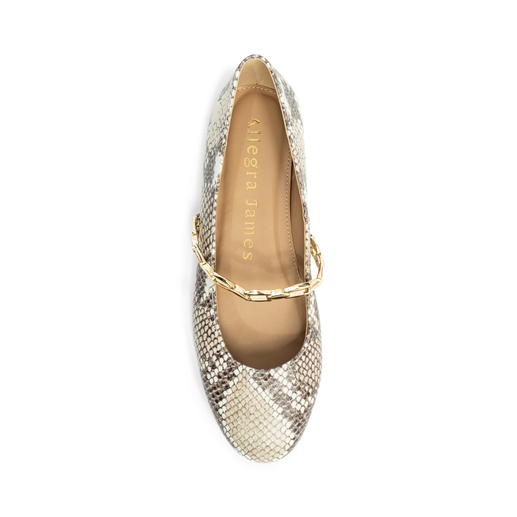 Luna Embossed Leather Ballerina