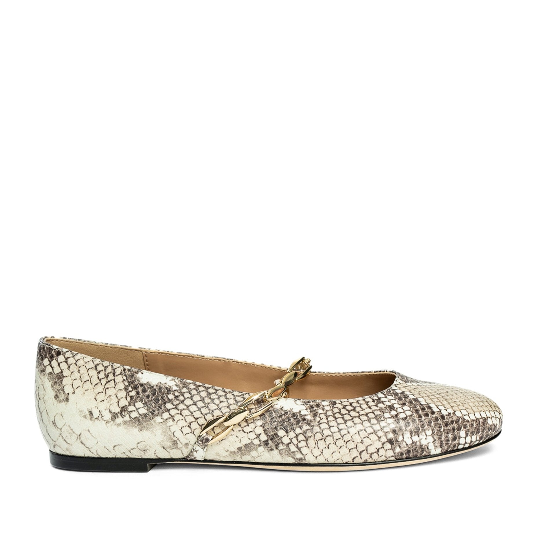 Luna Embossed Leather Ballerina