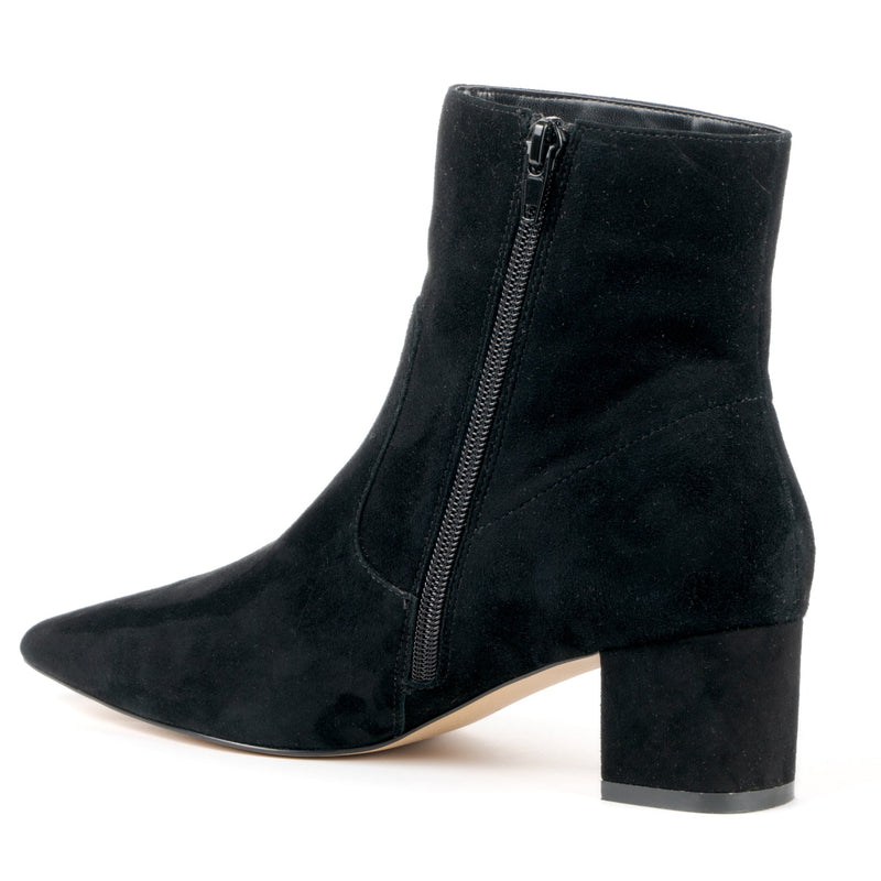 Black women heel boots with pointed toe - back view 