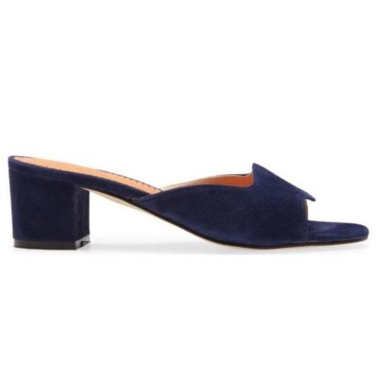 LORA slide in navy suede - Allegra James