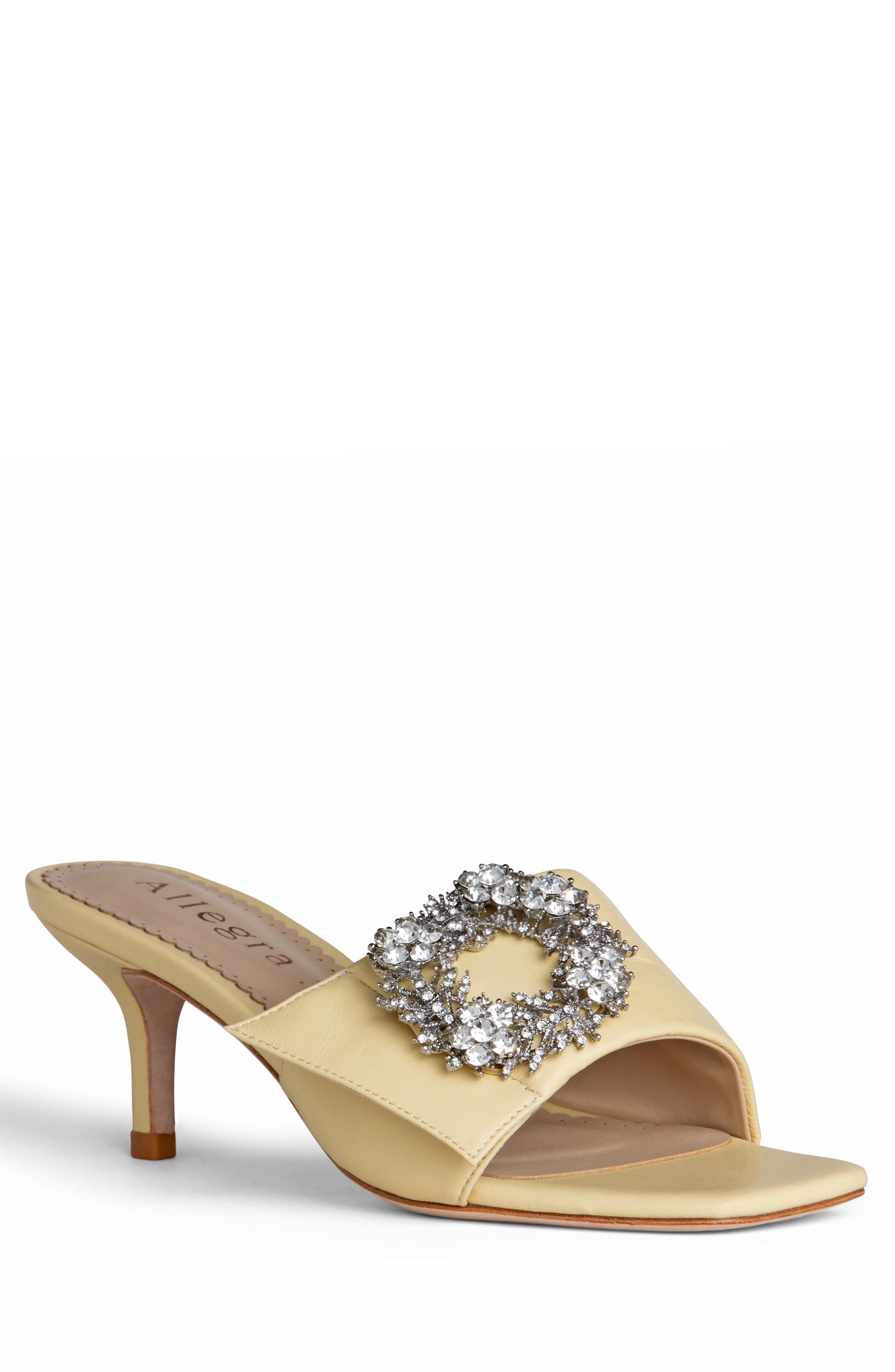 Harper yellow leather mule