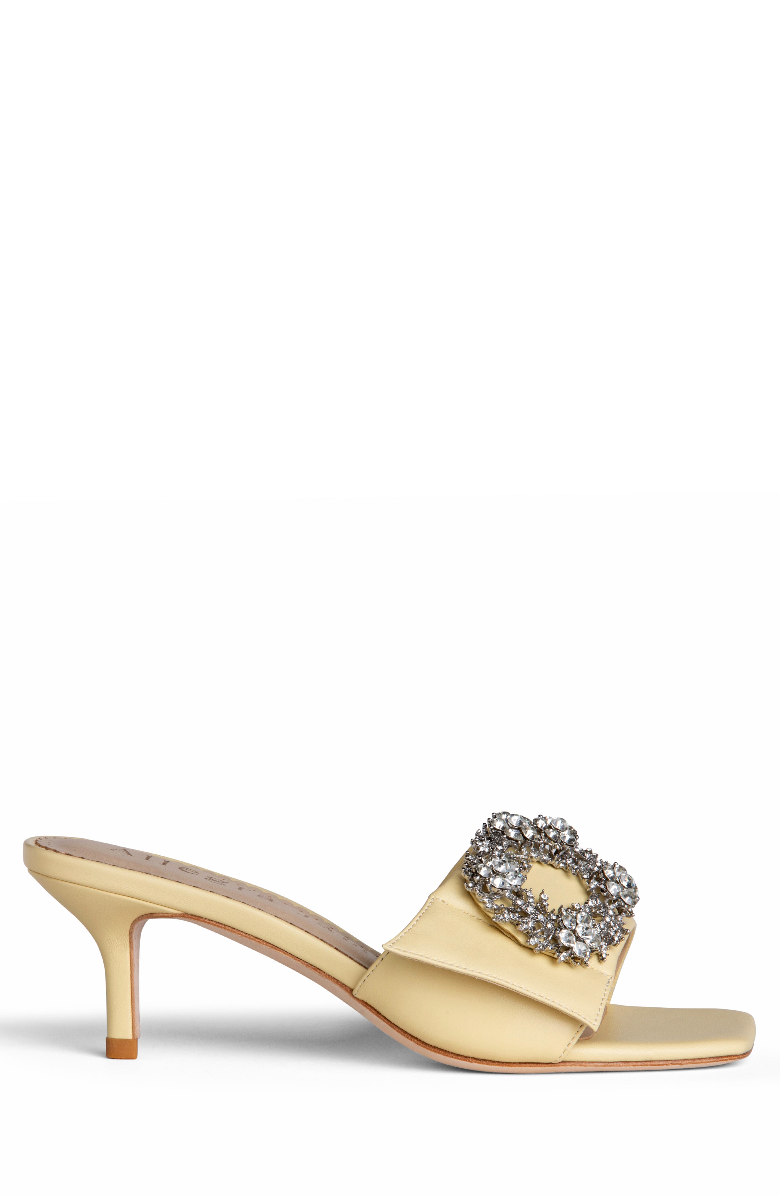 Harper yellow leather mule