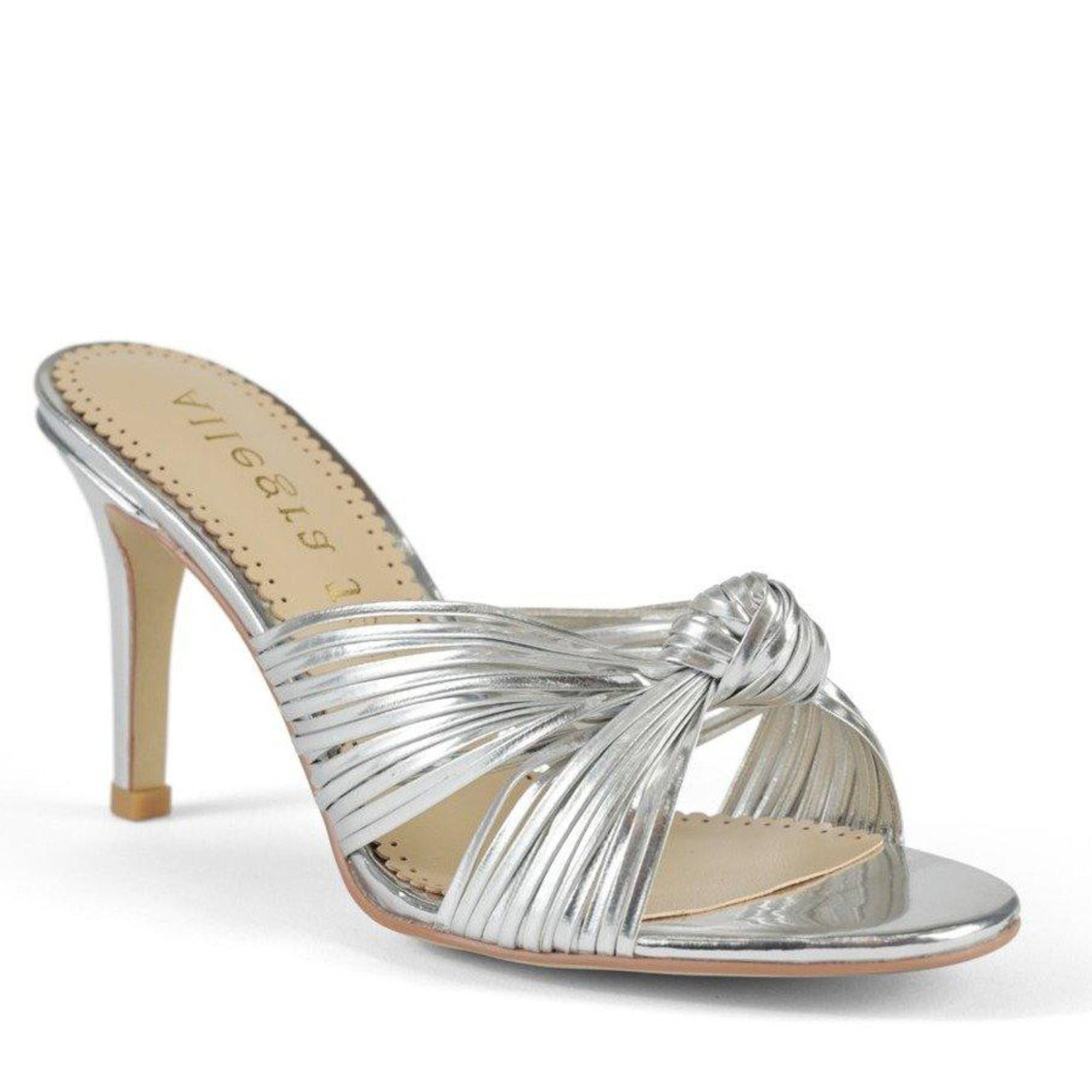 Marly in silver strappy vegan leather