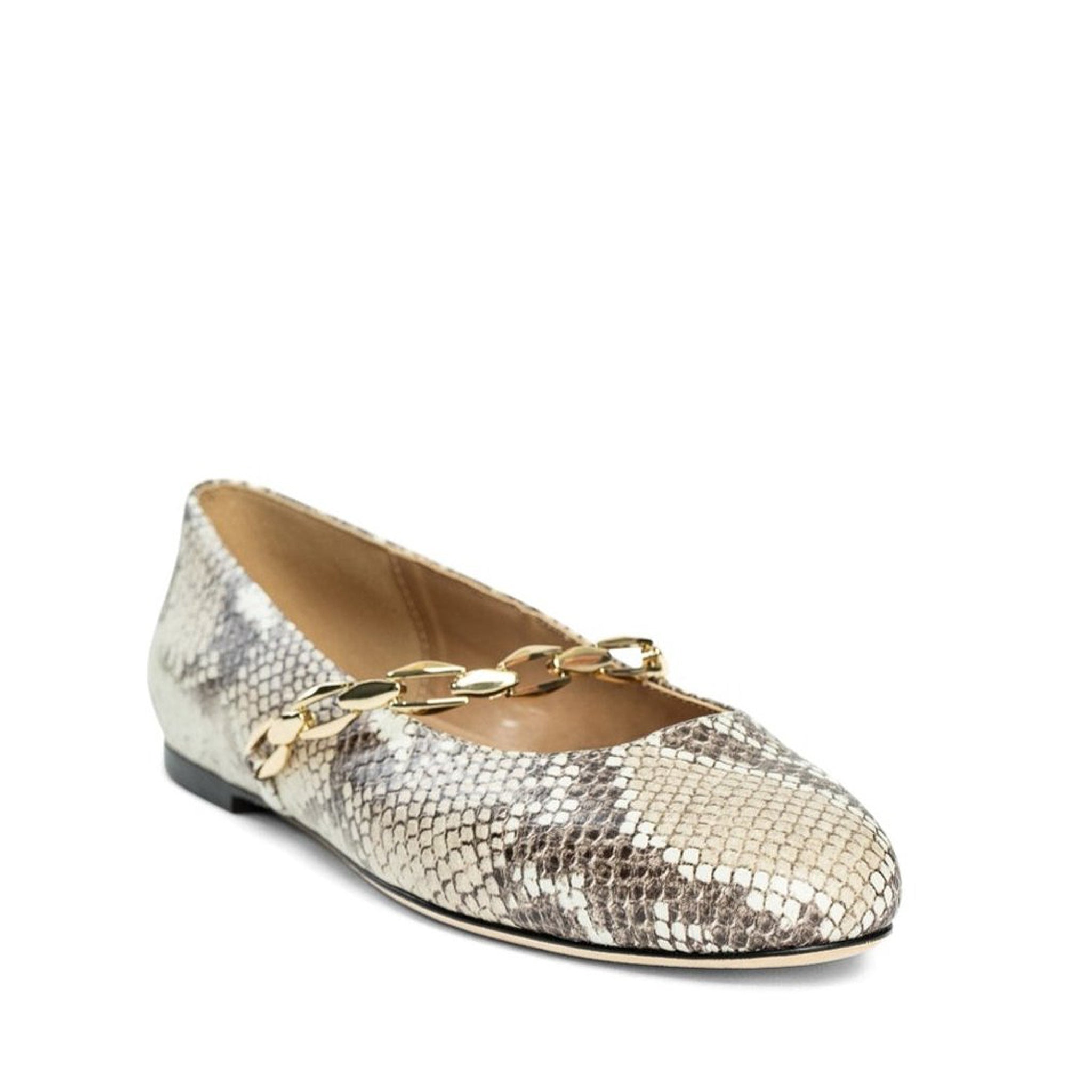 Luna Embossed Leather Ballerina