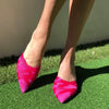 GINGER mule in fuchsia suede - Allegra James
