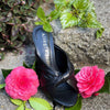 Black stilettos with slip-on design 