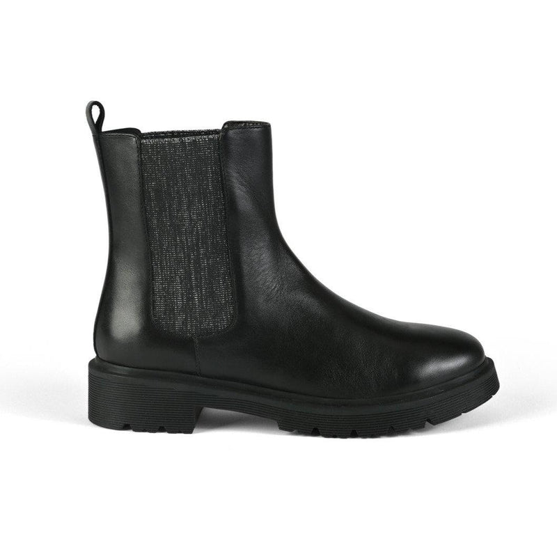 MARS bootie in black leather - Allegra James