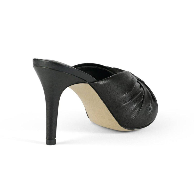 Black stilettos with slip-on design - back view 