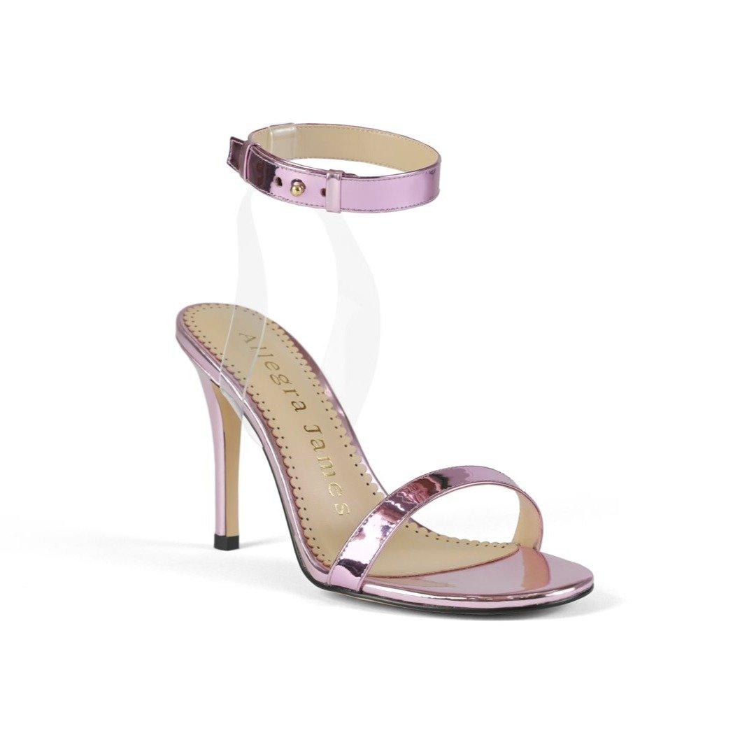 Metallic faux leather slingback pumps in pink - Alexandre Vauthier |  Mytheresa