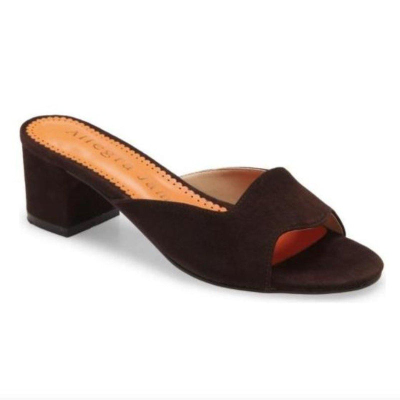 LORA slide in brown suede - Allegra James