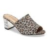 CINDY slide in leopard print fabric - Allegra James