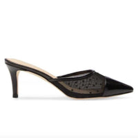 MALLY black polka dot and black patent - Allegra James