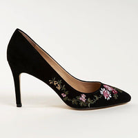 MANDY Pump in Black Suede - Allegra James