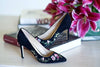MANDY Pump in Black Suede - Allegra James