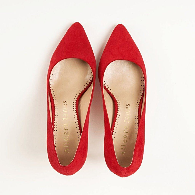 MANDY Pump in Red Suede - Allegra James